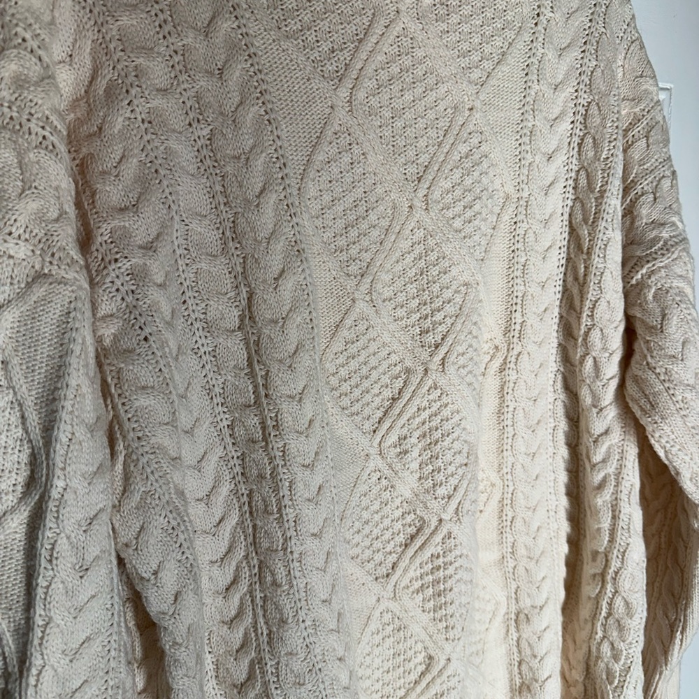 Ivory Cable Knit Sweater - Picture 3 of 5